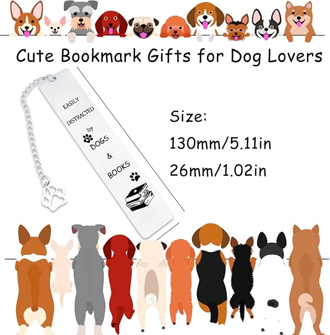 Bookmarks for Reading Women Men Funny Dog Lover Gifts for Female Male Friends Book Lover Cute Dog Bookmark for Dog Mom Dad Owner Dachshund Corgi Golden Retriever Lover Gifts Birthday Christmas