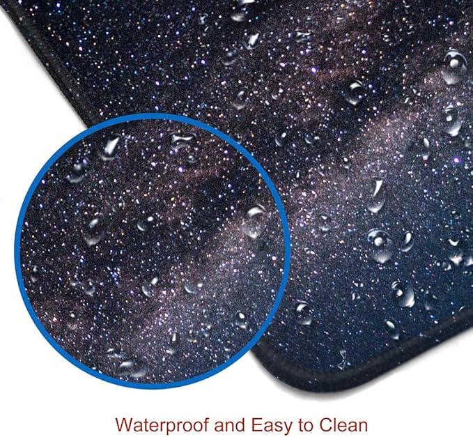 Large Gaming Mouse Pad with Stitched Edges, Galaxy Desk Mat, Extended XL Keyboard Pad, Non-Slip Rubber Base Desk Pad for Keyboard and Mouse, 31.5X11.8 inch