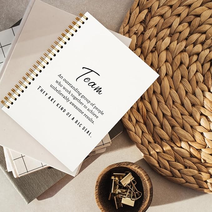 Meeting Notebook for Work, Employee Appreciation Gifts, Team Gifts for Employees, Journals for Writing, Thank You Gifts for Women Men Leader Boss Manager Mentor Coworkers, Dotted Notebook 5.5"x8.3"