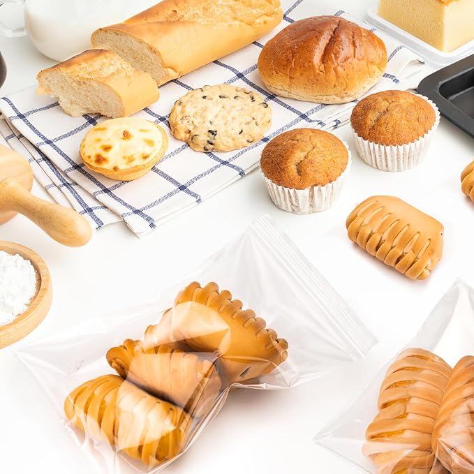 120Pcs 6" x 9" Clear Plastic Zip Bags, 2 Mil Thick Resealable Storage Baggies for Jewelry, Small Items, Packaging & Travel