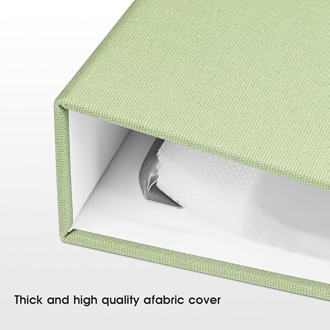 8.5x11 Inch Large 3 Ring DIY Scrapbook Photo Album with 30 Plastic Sleeves 60 Pages Blank Scrapbooks, 8.5 x 11 Scrap Book Albums for Baby Travel Wedding Graduation kids (Sage Green)