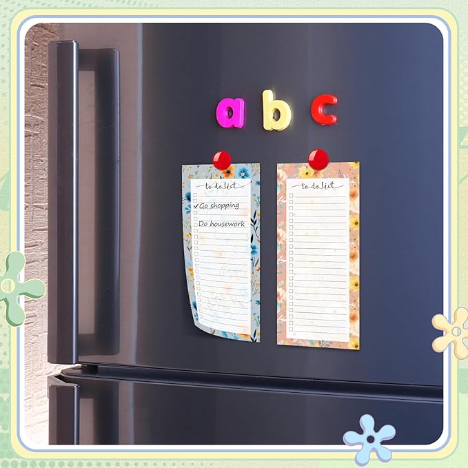 Censen 10 Pack 500 Sheets To Do List Notes Daily Checklist Notepads with 50 Sheets Each Undated Color Memo Pad Block Shopping List Pad Weekly Plan Notepad Organizer Planners(Flower Color,Lined)