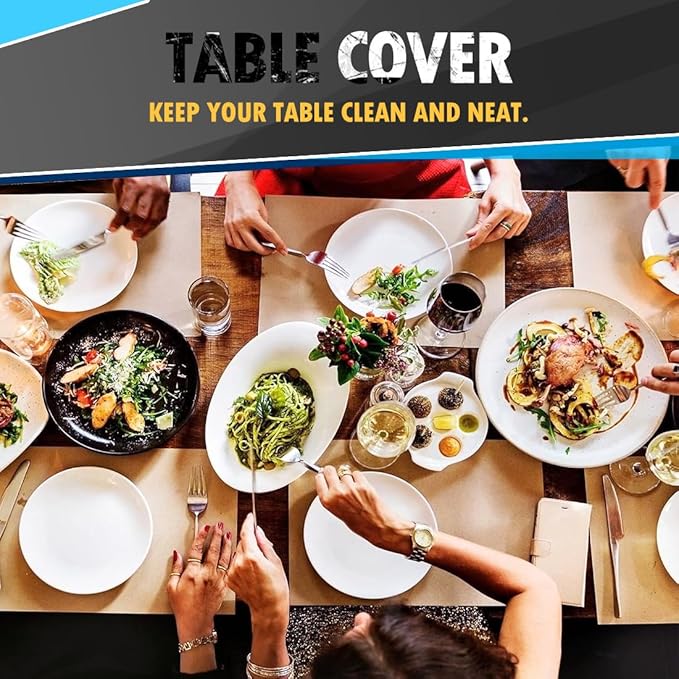 PerkHomy 48" x 2,400" (200') Brown Kraft Paper Roll for Craft Bulletin Board Paper Art Table Covering Crafting Gift Wrapping Bouquet Packing Parcel 70GSM 50LB (Brown, 48" x 200')