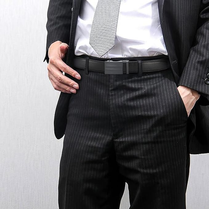 CHAOREN Leather Ratchet Belt Men 2 Pack - Customizable Fit, Effortless Style (35mm)