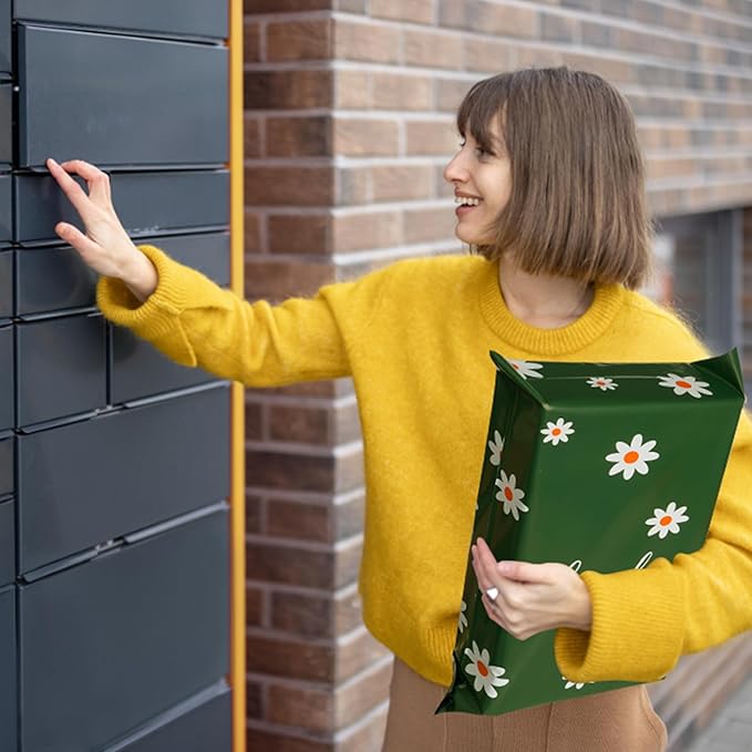 Poly Mailers 14.5x19 Inch 50 Pcs - Cherry printed Shipping Bags, 2.4mil Thickness, Waterproof and Tear Resistant Mailing Envelopes, Self-Sealing Packaging Bags for Small Business