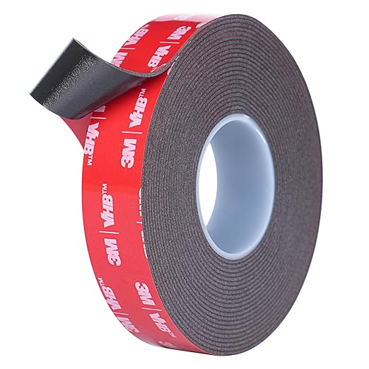 Double Sided Adhesive Tape Heavy Duty, Waterproof mounting Foam Tape, 16.5FT Length, 0.78IN Width, High Temperature Resistant Adhesive Tape for car, Household, Office or Parties, LED Strips
