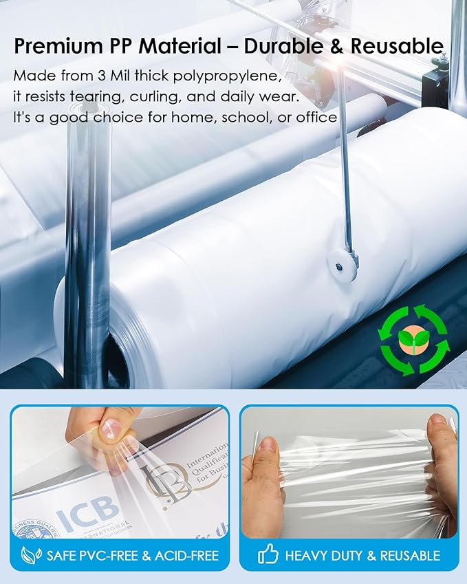 KTRIO Heavyduty Sheet Protectors 8.5 x 11 inch, Clear Page Protector for 3 Ring Binder, Plastic Sleeves for Binders, Top Loading Paper Sheets Document Sleeve Letter Size, Office & Home, 300 Pack