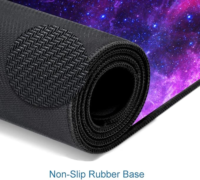 Gaming Mouse Pad, Large Mouse Pads for Desk, Non-Slip Rubber Base Mousepad, Keyboard Mouse Mat Desk Pad with Stitched Edges, 31.5x11.8 inch Galaxy