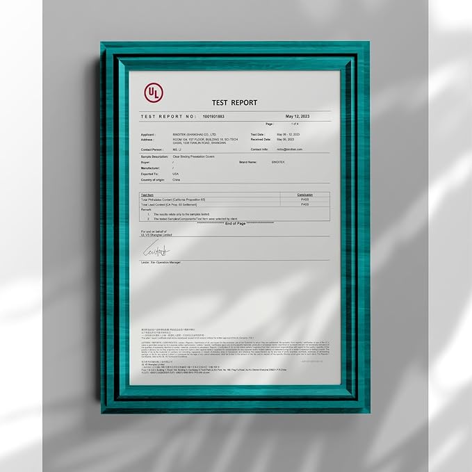 Binditek 100 Pack 10 Mil PVC Clear Binding Covers, 8.5 x 11 Inches, Letter Size, Square Corners, Un-Punched, Office Supplies