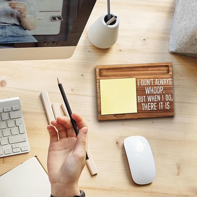 I Don't Always Whoop Sticky Note Holder, Funny Office Decor for Women, Humorous Office Gifts for Coworker Colleague Employee Boss, Women, Men, Friends, Desk Self-Stick Note Pad Holders WPP28