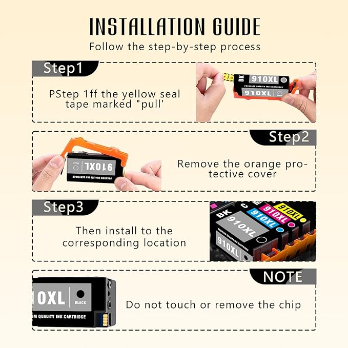 910 XL 910XL Black Ink Cartridges for HP Printers Replacement for HP 910 910XL HP910XL Ink Cartridge Combo Pack for HP 910 Ink for OfficeJet Pro 8020 8025 8028 8035 8030 OfficeJet 8010 8022 8015 8018