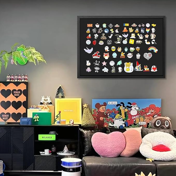 Miratino Large Bulletin Board, 23 "x17 Black Cork Boards for Walls with Frame, Pin Display Board Vision Board for Home School Office Decor