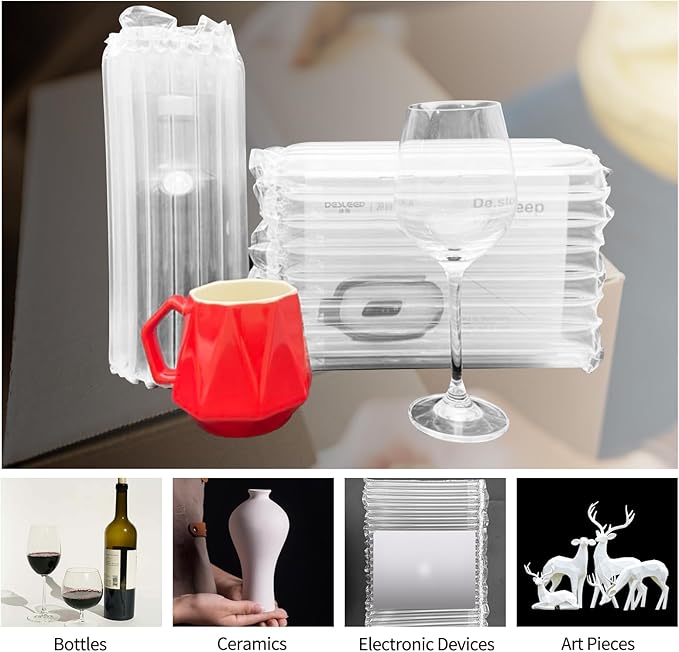 Large Bubble Cushioning Wrap for Packing 13.7inch*100feet, Inflatable Big Air Pillows for Shipping & Heavy Duty Moving Supplies Recyclable Packing Material for Fragile Items Shipping Supplies