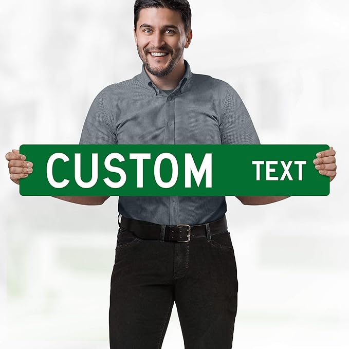 Custom Street Sign, Road Sign, Address Sign, 8 Colors, Reflective Option, Mounting Options, 6x36 Inch, Thick Rust-Free AlumaBond, USA Made by My Sign Center, (Classic)
