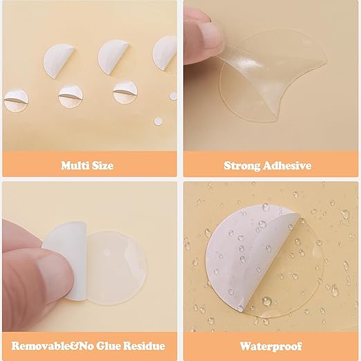 771PCS Double Sided Tape Removable Strong Adhesive Dots Heavy Duty Sticky Pads Putty No Traces Clear Sticky Tack for Picture, Poster, Art Craft, Decoration, Party Office Supplies