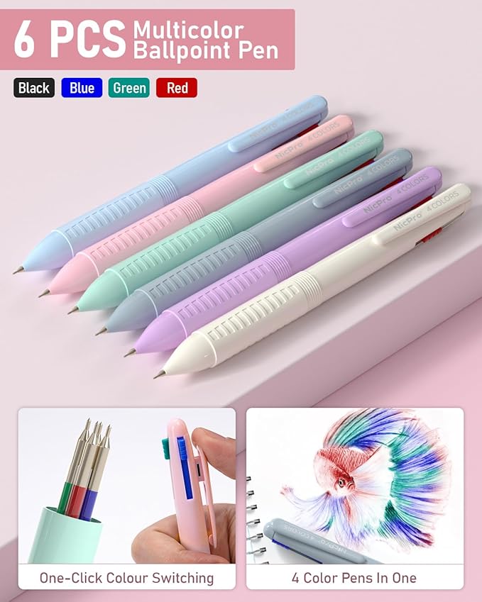 Nicpro 78 PCS Aesthetic School Supplies with Cute Pen Case, 12 Pastel Highlighters, 12 Color & Black Ink Gel Pens, 10 Mechanical Pencils 0.5, 0.7, 0.9, 2.0 mm, 6 Ballpoint Pen for Student Stationary