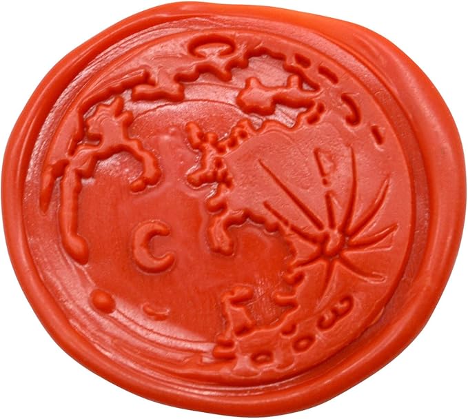 TELOSMA 100 Stars Shape Sealing Wax Beads in Glass Jar, Making Wax Seals for Wedding or Event Party Invitation, Thanks Card Envelope, Gift Wrapping - Orange