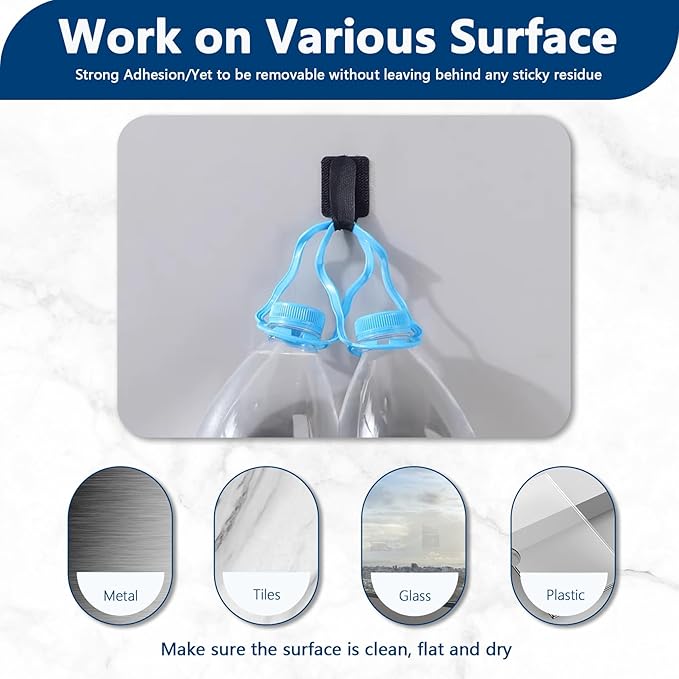 50 PCS Hook and Loop Cable Ties, Under Desk Cable Management, Self Adhesive Cable Clips Straps, Sticky-Back Cord Organizer, Wire Organizer for TV PC Laptop Ethernet Desktop, White