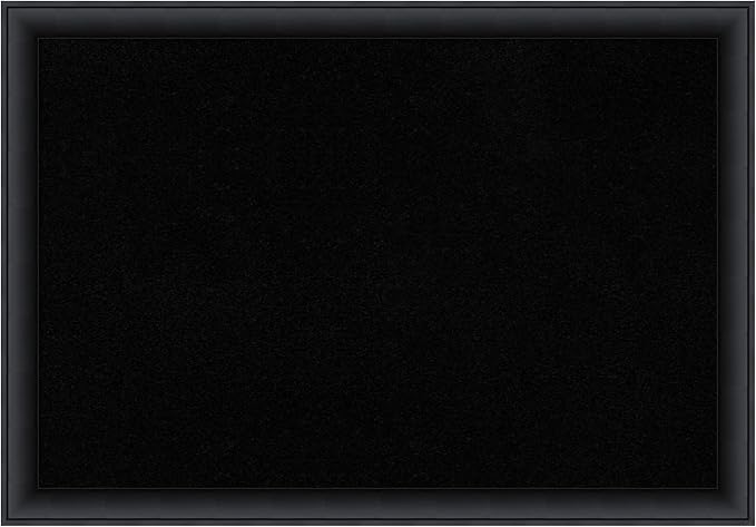 Amanti Art Black Cork Board for Wall, 27x39 Vision Board with Black Wood Frame, Large Corkboard Office Decor for Home Organization, Modern Corkboard Pinboard to Display Items for Home Organization in