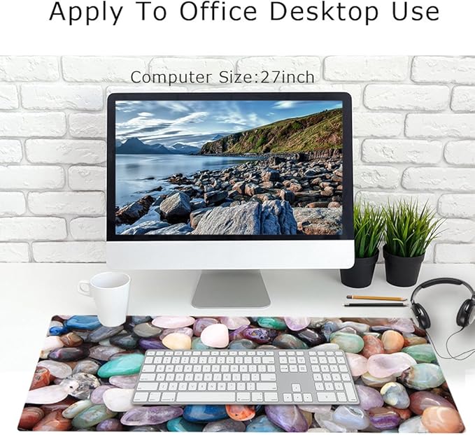 XXL Professional Large Mouse Pad & Computer Game Mouse Mat (35.4x15.7x0.1IN, 90x40 Cobble)