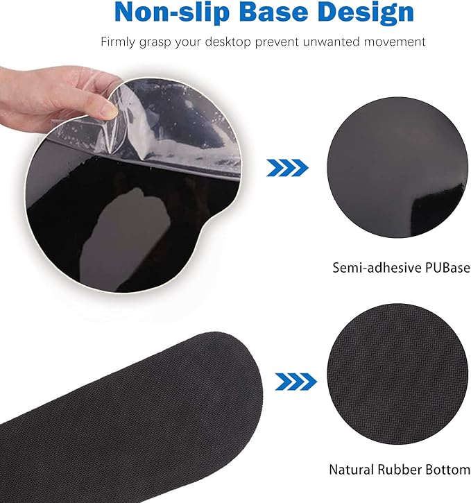 ARTSO Large Mouse Pad Set, Ergonomic Keyboard Wrist Rest Support, Memory Foam Gel Extended Non-Slip Desk Blotter Pad for Office, Home, Moon Blue Sea