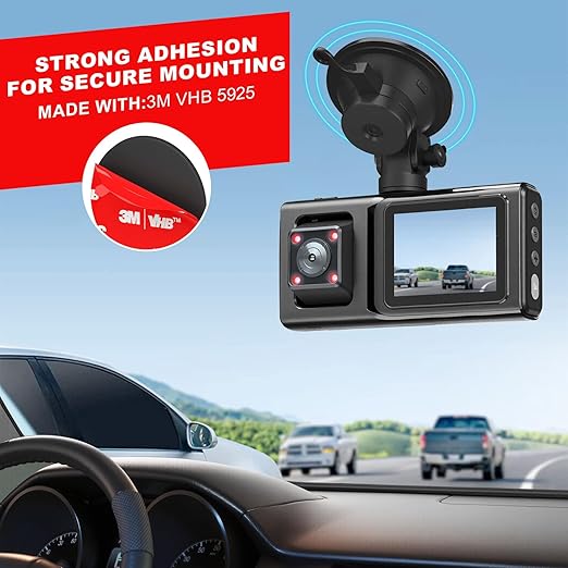 3M Double Sided Tape Heavy Duty 20PCS VHB Adhesive Pads 1“ and 2” Squares Dots Rectangles Pack Strong Waterproof Mounting Tape for Dashboard Dash Cam Windshield Suction Cup Phone Holders Black