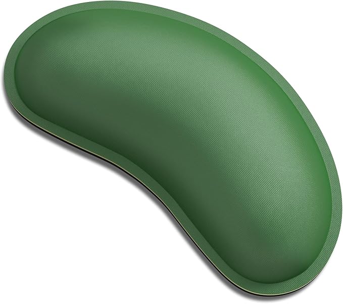 Dapesuom Mouse Wrist Rest, Ergonomic Memory Foam Mouse Wrist for Computer Desk Mats Support, Hand Rest Pad Cushion for Gaming, Office, Laptop, Men, Women, Pain Relief & Easy Typing, Forest Green