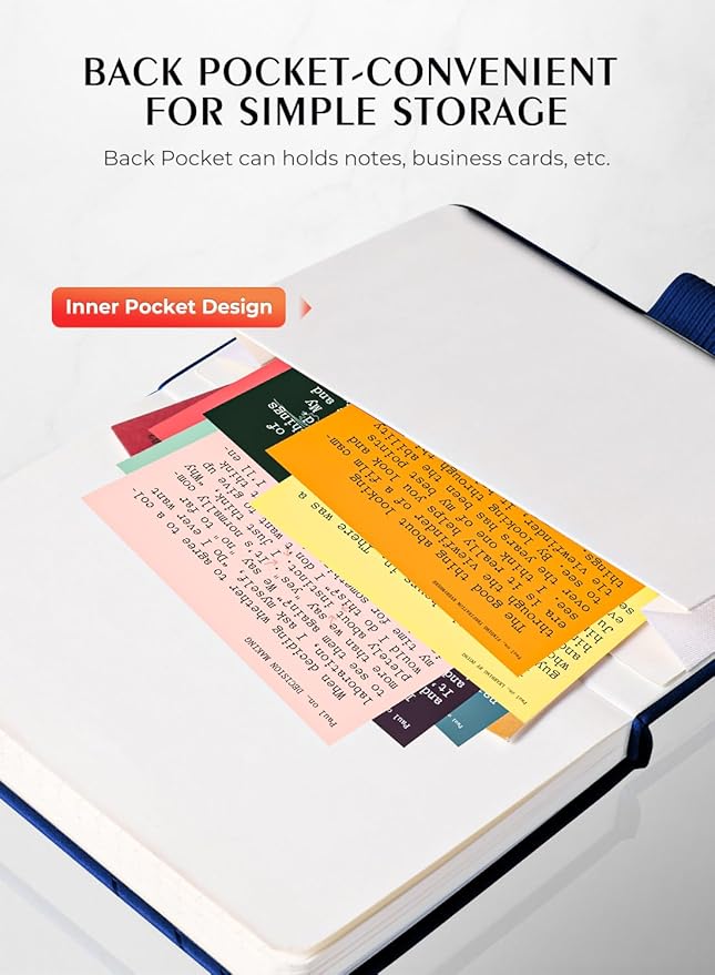 AISBUGUR Pocket Notebook, Small Notebook, 2-Pack Total 320 Pages,3.7" x 5.7" Pocket Notebook (2 Pack, Dark Blue)