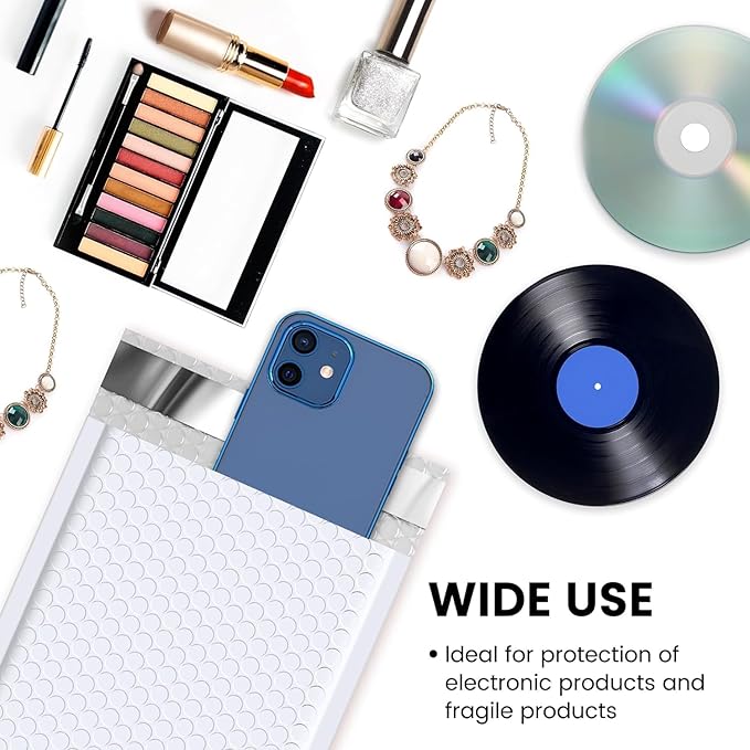 Fuxury 500 Pack White Bubble Mailers 6x10 Inch, Small Bubble Shipping Envelopes#0 Thick Bubble Padded Mailer Strong Adhesion Padded Envelopes for Mailing Jewelry,Makeup