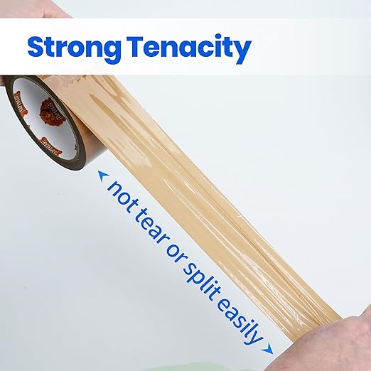 TAPEBEAR Brown Packing Tape 48Rolls, Heavy Duty Packaging Tape Refills 1.88 Inch x 55 Yard Moving Tape for Boxes, Secure Sticky Seal Brown Tape for Shipping, Mailing & Storage, Total 2640Yards