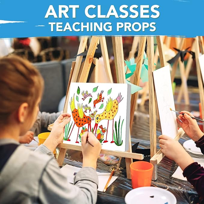 ESRICH Mini Canvases for Painting, 5x5In Canvas in Bulk 18Pack, 2/5In Profile Small Square Canvas, Blank Canvases are Great for School Projects and Kids Birthday Parties, Home Decor Project.