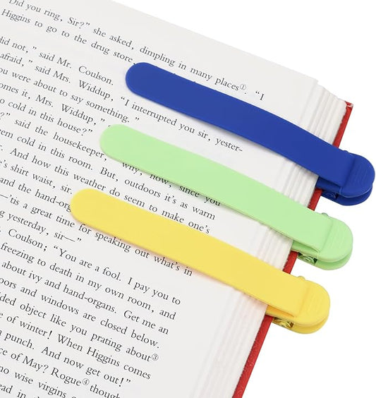 SMUK 3pcs Silicone Bookmarks for Women, Unique Automatic Book Markers for Book Lovers Reading Women Men Teens Teachers, Book Mark Book Page Keeper Reading Gifts for Reading Lovers