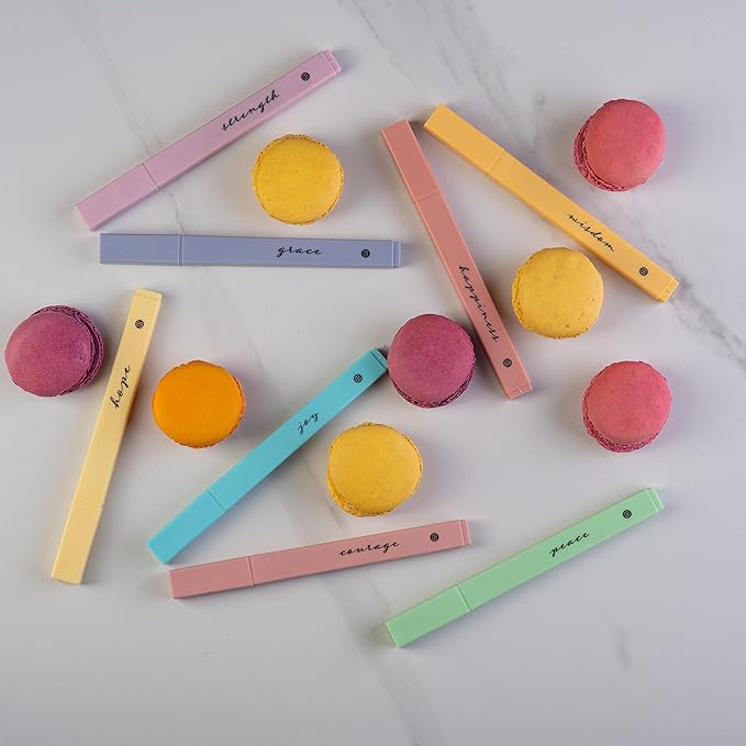 DIVERSEBEE Bible Highlighters with Soft Chisel Tip, 8 Pack Assorted Colors Pens No Bleed, Quick Dry Set, Cute Aesthetic Markers, Bible Study Journaling Supplies and Accessories (Pastel)