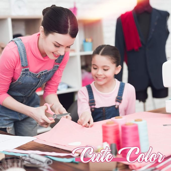 Scissors, iBayam 8" All Purpose Scissors Bulk 3-Pack, Ultra Sharp 2.5mm Thick Blade Shears Comfort-Grip for Office Desk Accessories Sewing Fabric Home Craft School Supplies, Right/Left Handed