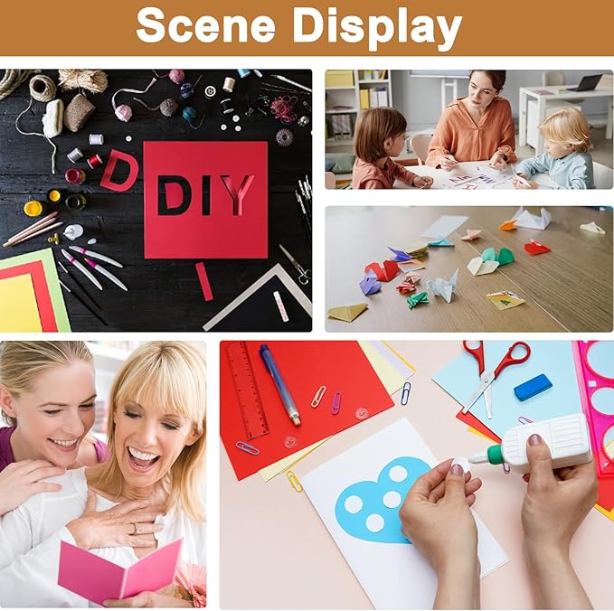 100 Sheets 20 Assorted Colors Cardstock Scrapbooking Paper, 92lb Heavyweight Card Stock A4 Colored Paper for Birthday Decorations, Cards Making, Greeting Cards, Wedding Invitations