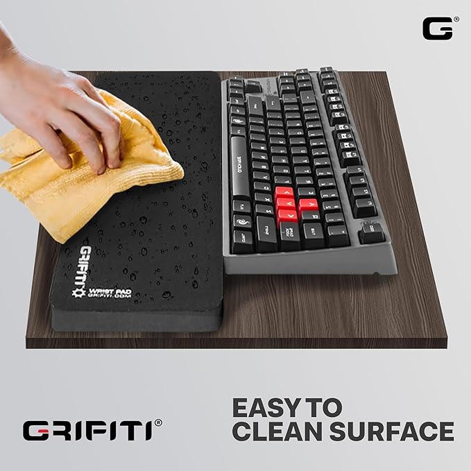 GRIFITI Fat Wrist Pad 24" x 4" x 0.75" Inch Computer or Mechanical Keyboard & Mousepad Wrists Rest Keyboards Mouse, Trackball or Trackpad Ergonomic Mousepad Support Large Hand Rests Typing Pads