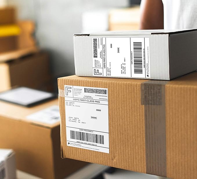 4''X6'' Direct Thermal Shipping Labels (1000 4x6 Fan-fold Labels) - Permanent Adhesive Postage Labels - Commercial Grade - LabelRange/Rollo/Munbyn Compatible