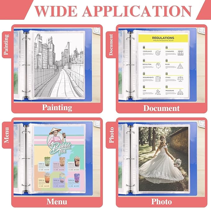 160 Pack Sheet Protectors 8.5 x 11 inch Clear Page Protectors for 3 Ring Binder, Plastic Sleeves for Papers, Document