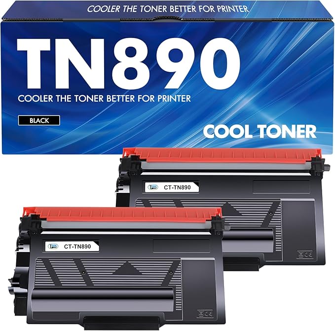 TN890 TN-890 TN 890 Toner Cartridge 2-Pack Compatible for Brother TN890 Ultra High Yield Black Toner Cartridge for Brother HL-L6400DW HL-L6400DWT HL-L6250DW MFC-L6900DW MFC-L6750DW Printer