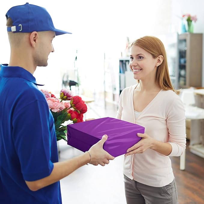 Metronic Poly Mailers 12x15.5 100 Pack, Medium Size Shipping Bags for Clothing, Strong Self-Seal Mailers Poly Bags Shipping Envelopes, Thick Mailing Bags Package Bags for Small Business, Purple