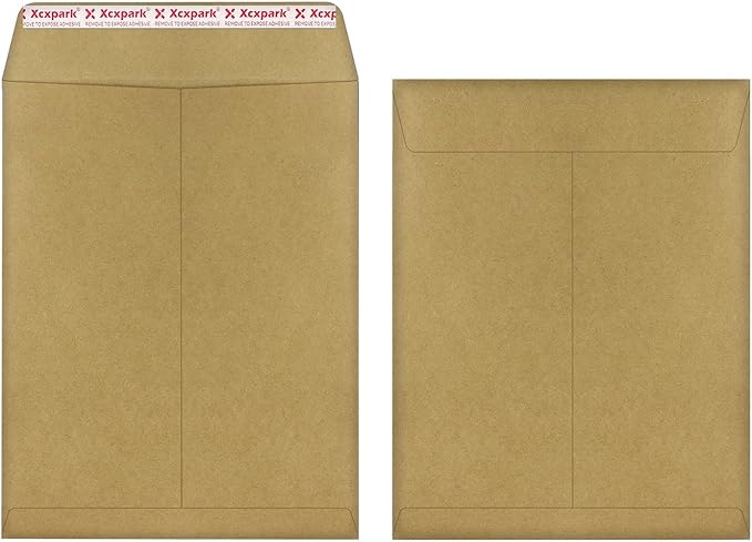 120 PCS 10x13 inches Security Catalog Envelopes Printable Self Seal Envelopes, Anti Tear Recycled Kraft Envelopes for Invitation Cards, Pictures, Photos, Documents