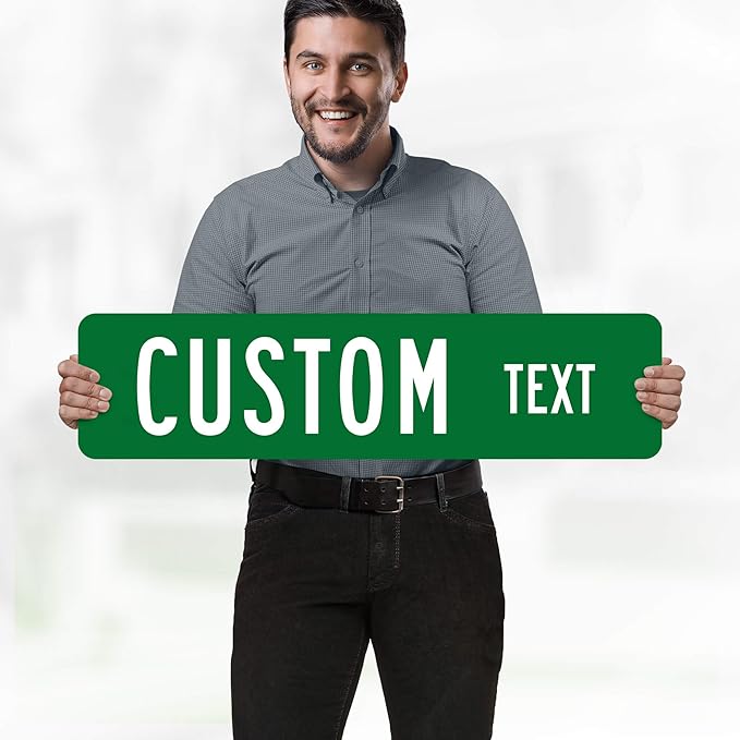 Custom Street Sign, Road Sign, Address Sign, 8 Colors, Reflective Option, Mounting Options, 8x32 Inch, Thick Rust-Free AlumaBond, USA Made by My Sign Center, (Classic)