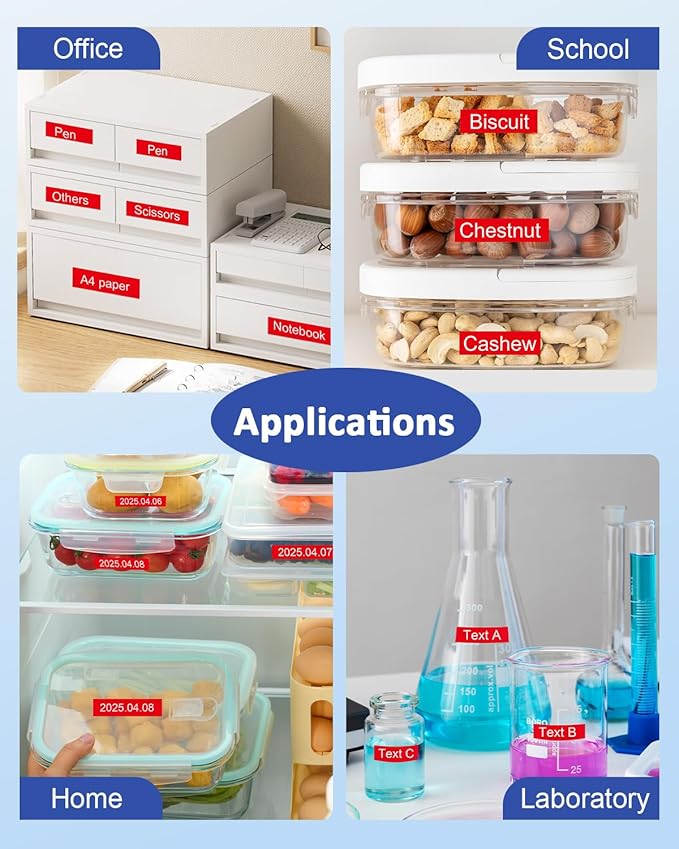 Tz Tape Tz-435 White on Red Label Tape Compatible for Brother Tze-435 Tze435 12mm 0.47 Laminated Tze 1/2 Refill Work for Brother Label Maker P-Touch PT-D210 PT-H110 PT-D220 PT-D200 PT-D400 PT-1080