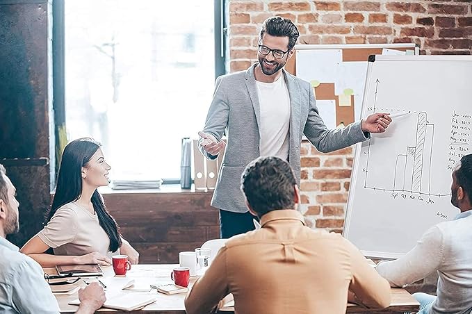 XBoard Magnetic Whiteboard 36 x 24 Inch, Hanging Dry Erase Board with Aluminium Frame & Marker Tray 3' x 2' | Wall Mounted Magnetic White Board for Home School Office