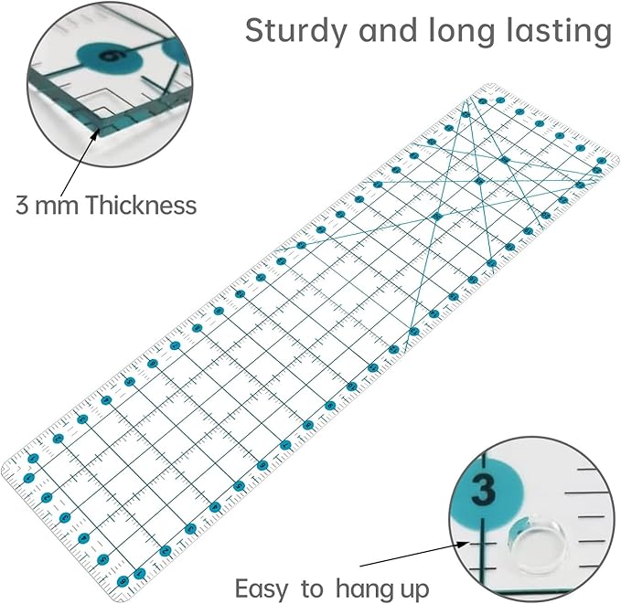 Rotary Cutter Set - Quilting Kit incl. 45mm Fabric Cutter, 5 Replacement Blades, A1 Cutting Mat, Acrylic Quilting Ruler and Sewing Clips, Craft Knife Set, Ideal for Crafting, Sewing, Patchworking