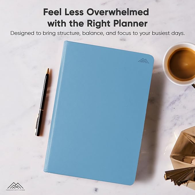 Hourly Planner & Appointment Book (8.5” x 11”) - Premium Hourly Planner with Daily Schedule & 30-Minute Time Slots for Better Time Management by PRODUCTIVITY STORE (A4, Blue)