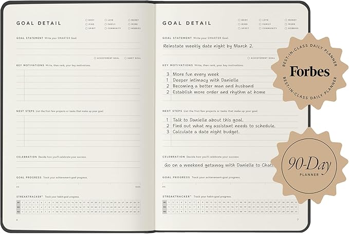Full Focus Blush Vegan Leather Planner by Michael Hyatt - The #1 Daily Planner to Set Annual Goals, Increase Focus, Eliminate Overwhelm, and Achieve Your Biggest Goals - Hardcover