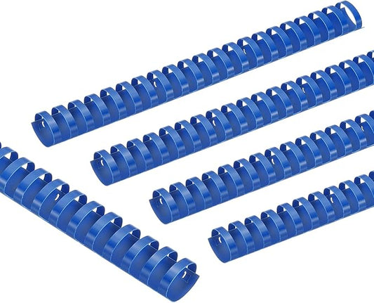 PATIKIL 32mm (1-1/4") Plastic Binding Combs, 10 Pcs 21 Rings Comb Binding Spines 265 Sheet Capacity Letter Size for Binding Paper Sheets Notebook Calendar Picture Album, Blue