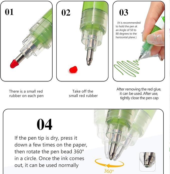 kander Direct High Gloss Acrylic Marker, 12 Colors Acrylic Paint Pens with Bullet Tip, Nicety Fine Tip Gel Pens for Teenagers, Multi-Purpose Art Supplies for Rock Painting, Crafts, DIY