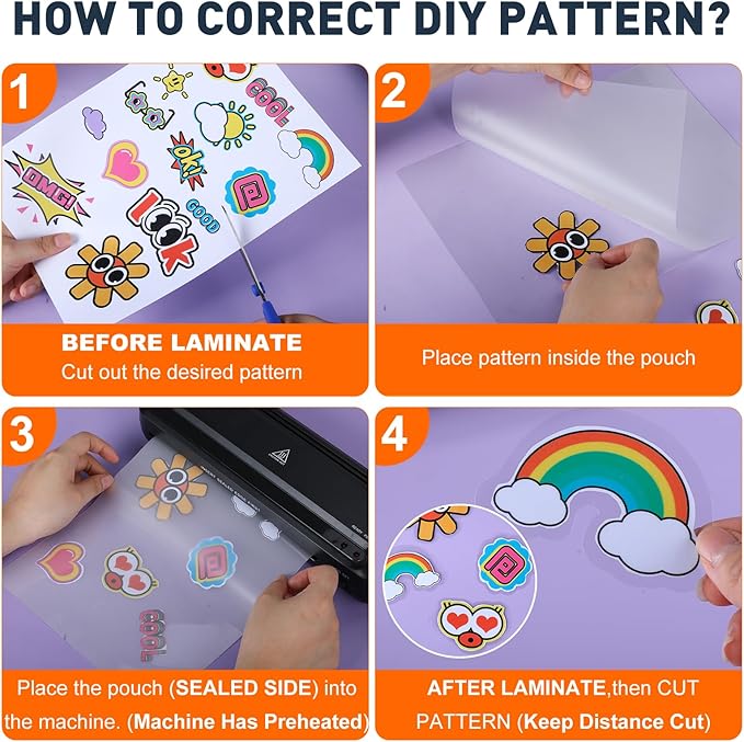 CAREGY Thermal Laminating Pouches,330 Pack Laminating Sheets, 3 Mil, 9 x 11.5 Inches Lamination Sheet Paper for Laminator, Round Corner Letter Size, Office and School Supplies